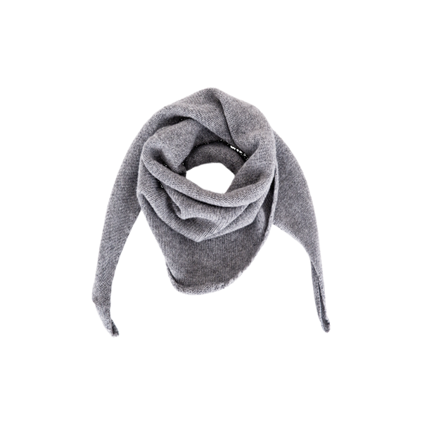 BC TRIANGLE KNITTED SCARF GREY