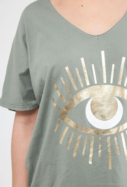 BY PARIS TEE M/ØJE ARMY