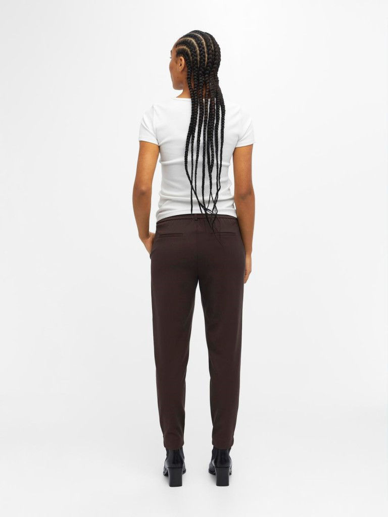 Object - Objlisa Slim Pant - 4856905 Seal Brown