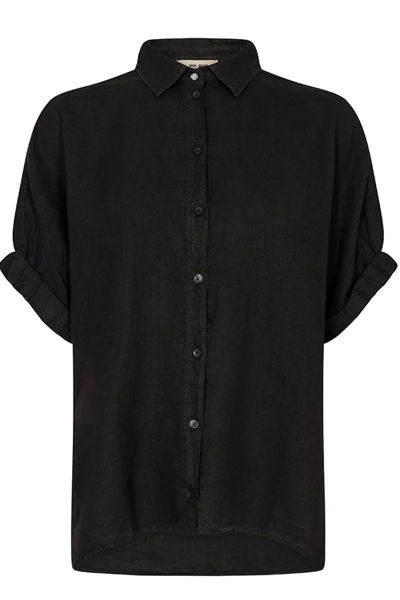 MM AVEN LINEN SHIRT BLACK