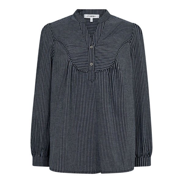 CO'COUTURE STRIPE BLOUSE NAVY