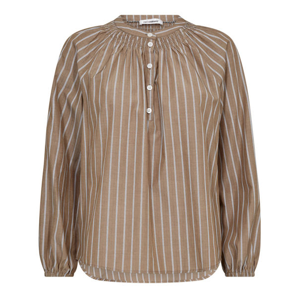 CO'COUTURE BLUSE SAMRA STRIPE WALNUT