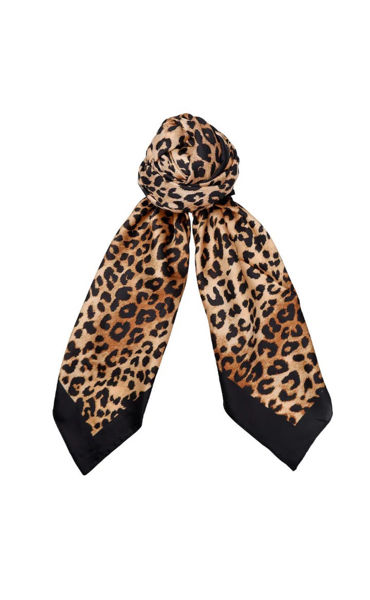 BLACK COLOUR TØRKLÆDE DALBY SATIN LEOPARD