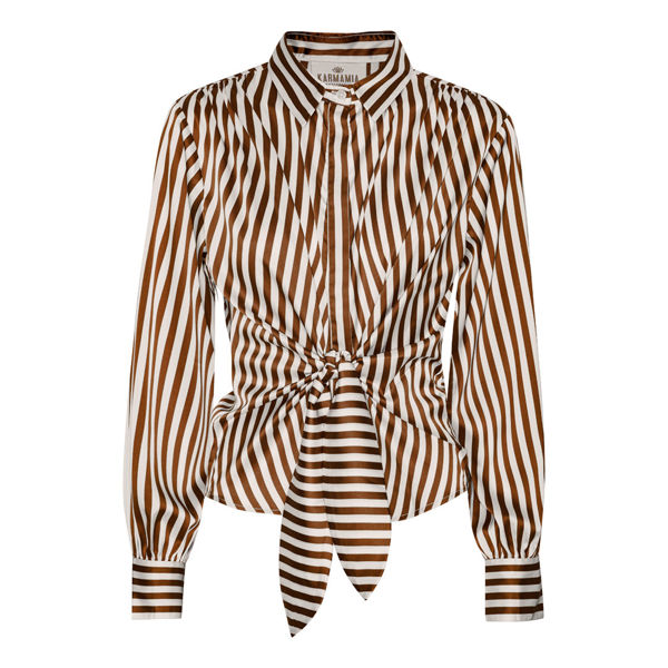 KARMAMIA LEE SHIRT TOFFEE STRIPE