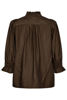 CCAILA FRILL BLOUSE MOCCA