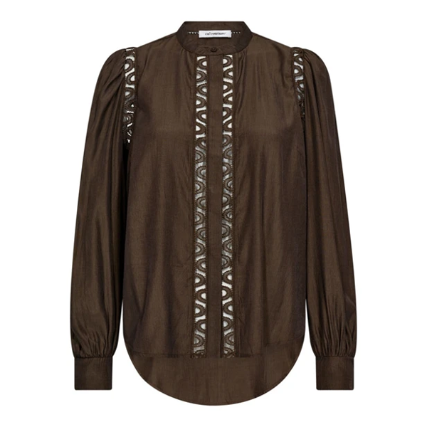 CCAILA LACE SHIRT MOCCA