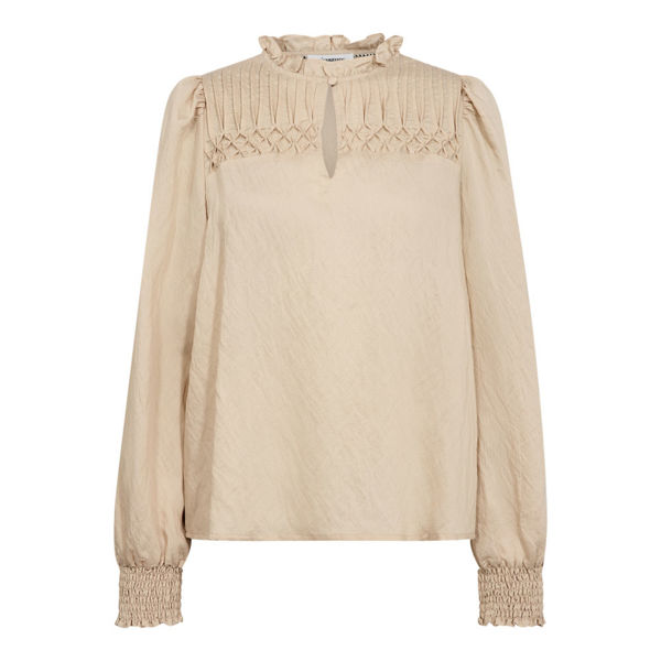 CCMOLLY PINTUCK BLUSE POWDER
