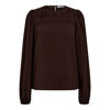 CCSHINA PINTUCK BLUSE BROWN