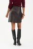 IVY KYLIE LEATHER SKIRT BROWN