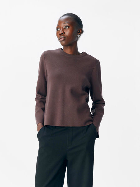 OBJREYNARD O-NECK SEAL BROWN