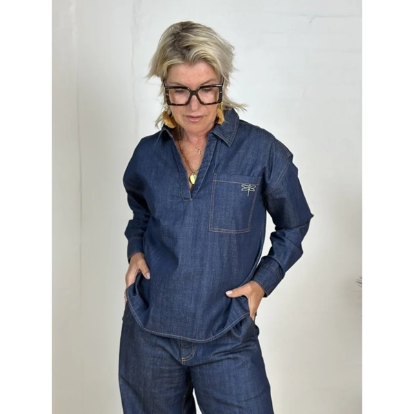GASPAR ANHOLT DENIM BLOUSE