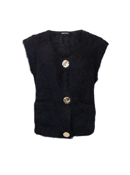 BCBJOERK KNITTED VEST BLACK
