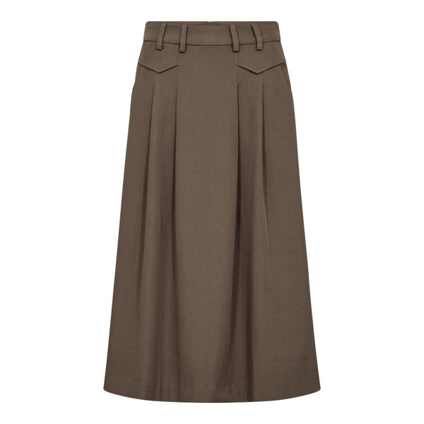 CCLuna Pocket Pleat Skirt Walnut