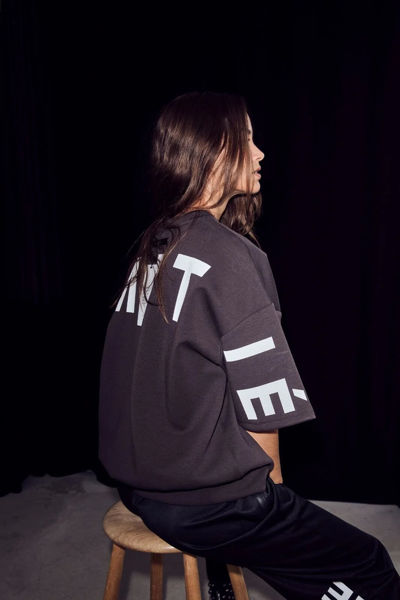 HL Maxi Split Logo Sweat ANTRACIT