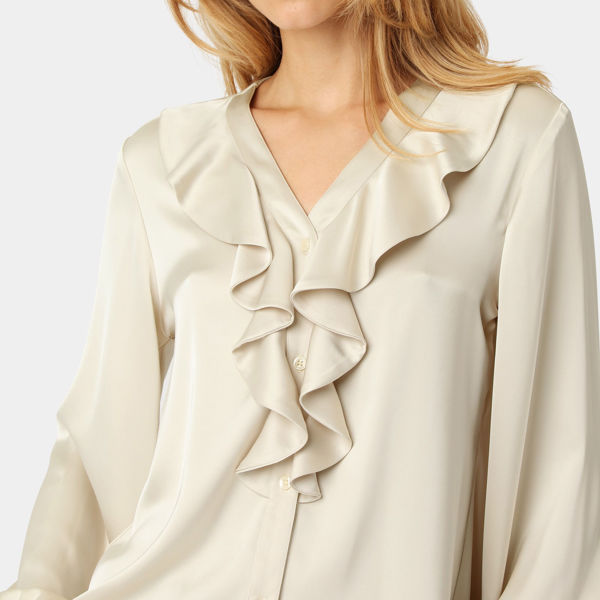 KARMAMIA SOPHIA BLOUSE - SEMI RICH PORCELAIN