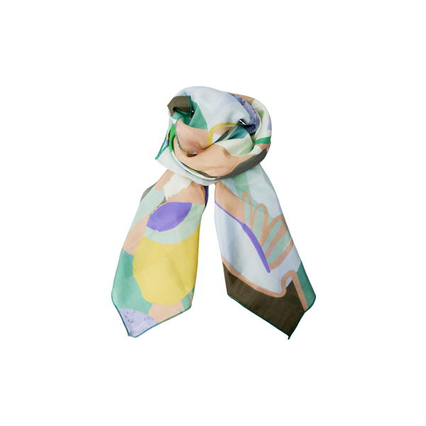 BCFABLE SQUARE SCARF GREEN