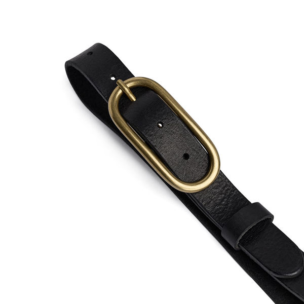 DEP Narrow Belt BLACK/BRASS
