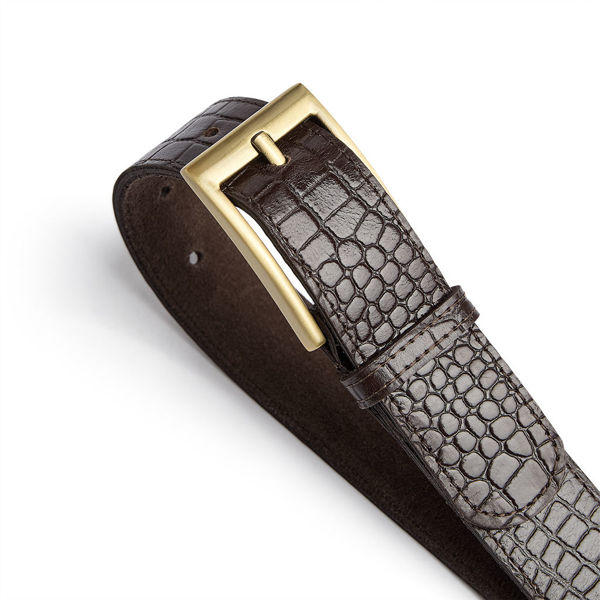 DEP Fashion F.  Belt BROWN CROCO