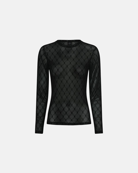 HTD mesh blouse BLACK