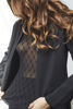 HTD mesh blouse BLACK