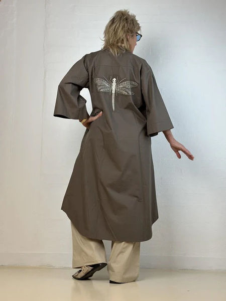 GP Mumbai Poplin Dress BROWN