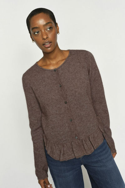 MMMape Alice Knit Cardigan Coffee Quartz