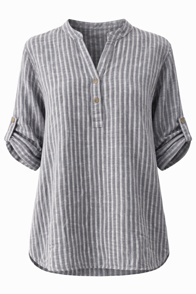 BP-STRIPE SHIRT TAUPE