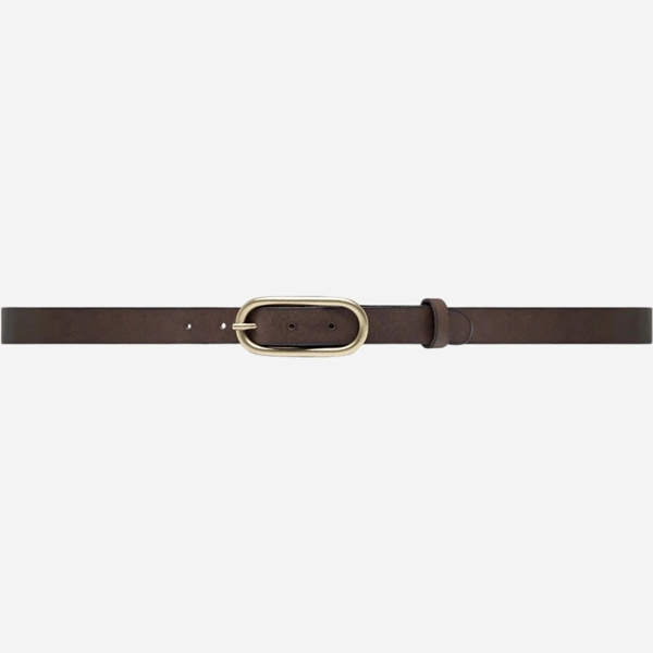 DEP Narrow Belt DARK BROWN