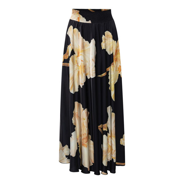 KARMAMIA SAVANNAH SKIRT - GOLD MAXI FLOWER