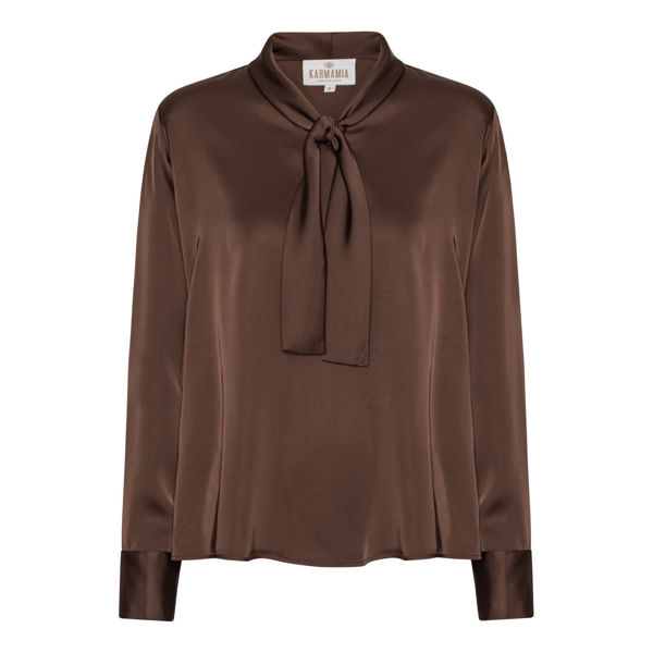 KARMAMIA AUDREY BLOUSE - SEMI RICH BROWN