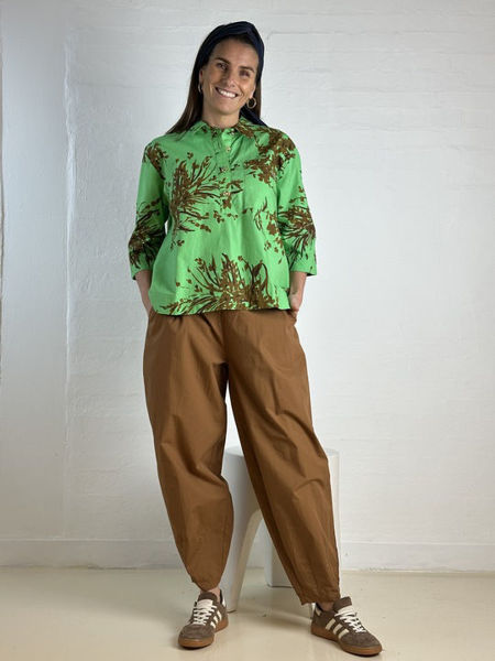 GP-Porto print blouse GREEN