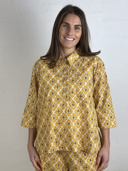 GP-Porto Flower Blouse YELLOW