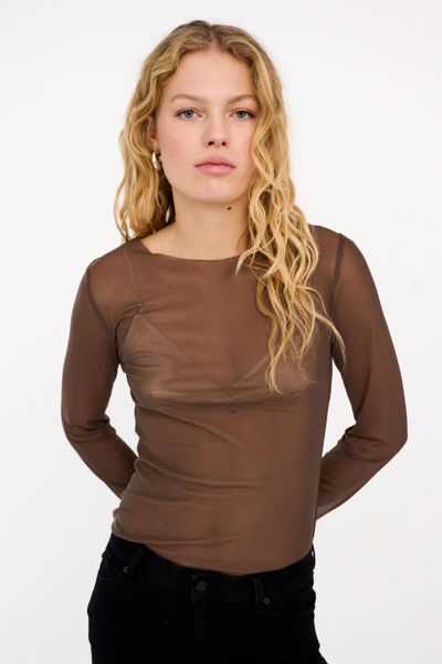 IVY-Toulle LS Top DARK BROWN