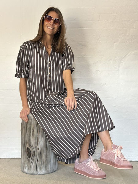 GP-Tunø Stripe Dress BROWN
