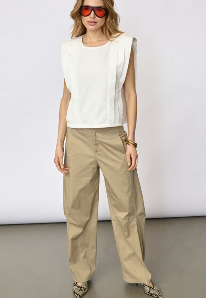 CCZelli Padded Pleat Top WHITE