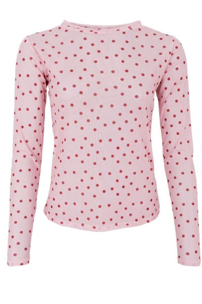 BCANNIE MESH BLOUSE ROSE DOT