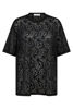 HL-Summer Lace Loose Tee BLACK