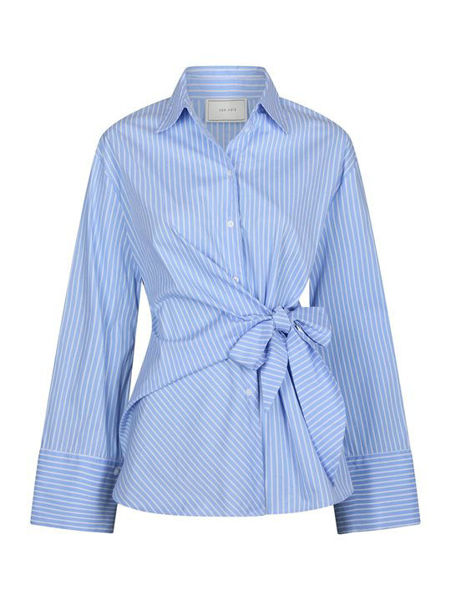 NN-Helisa Stripe Shirt L. BLUE