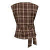 CCDagny Check Pleat Top BROWN