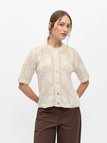 OBJARONA KNIT CARDIGAN BIRCH
