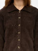 OBJKAISA FLORA KNIT CARDIGAN  BROWN