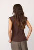 CCLUNA PLEAT TOP DARK BROWN