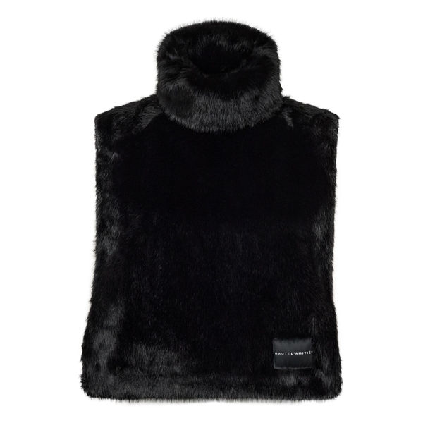 HL10681 FUR NECK W BLACK