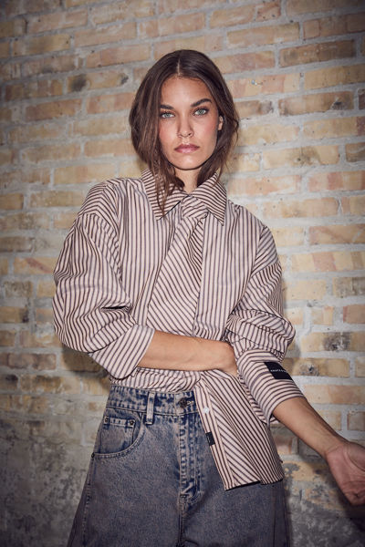 HL-Gemma Tie Stripe Shirt DESSERT