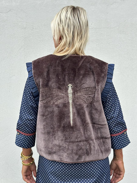 GP-Duffy frill waistcoat BROWN