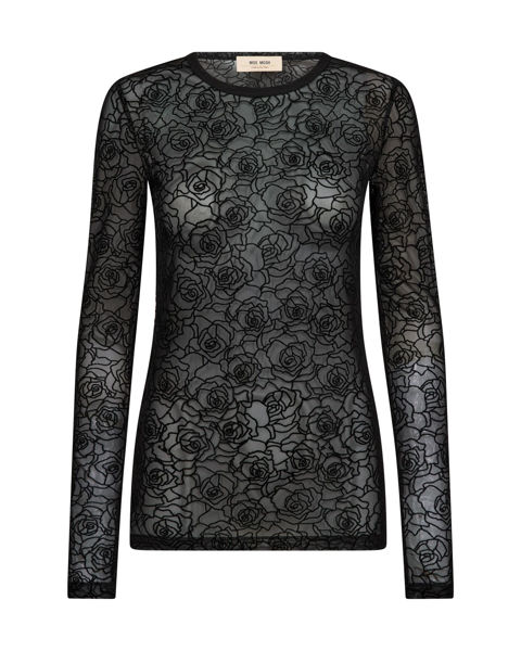 MMRose Mesh Blouse BLACK