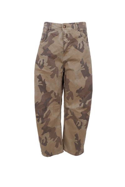 BCAILA BARREL PANT  CAMO BROWN