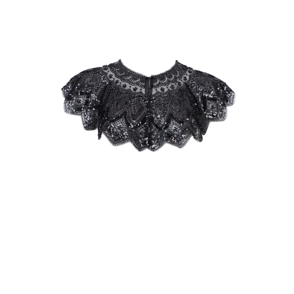 BCTILIA SEQUIN CAPE BLACK
