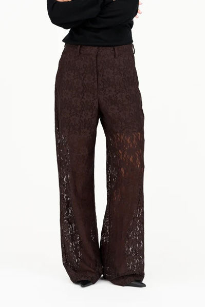 IVY-Lara Lace Pant BROWN